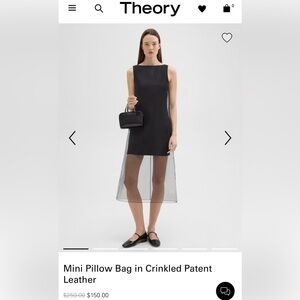 Theory Mini Pillow Bag in Crinkled Patent Leather